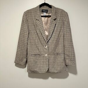 SAG Harbor Petite Plaid Blazer